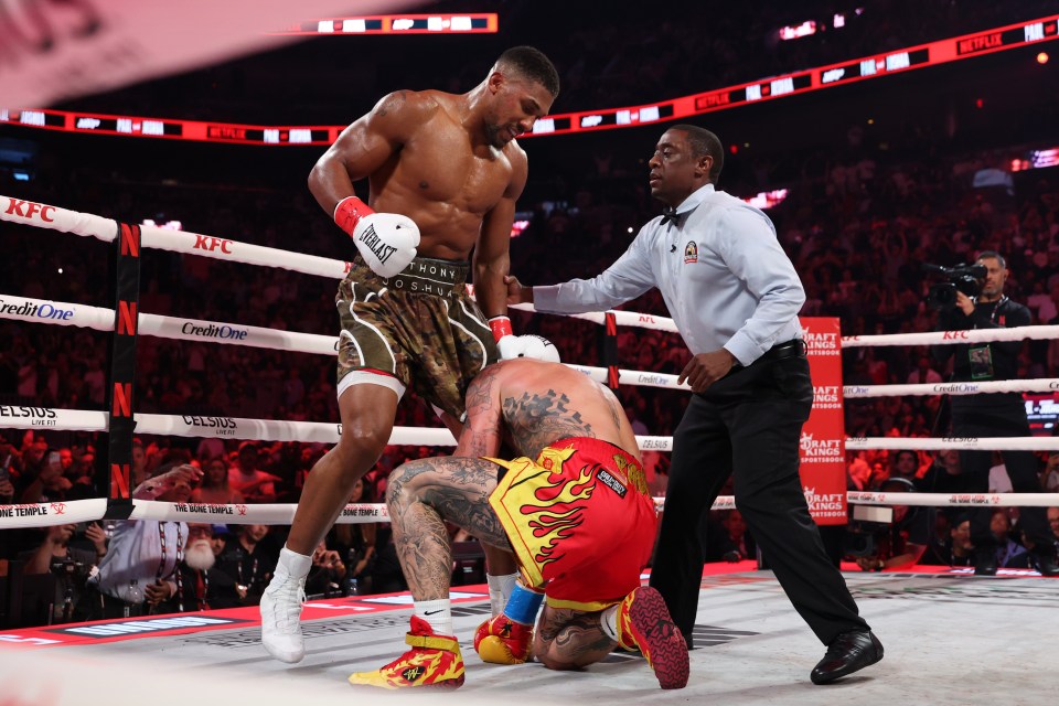Anthony Joshua Stops Jake Paul In Sixth-Round Heavyweight Bout