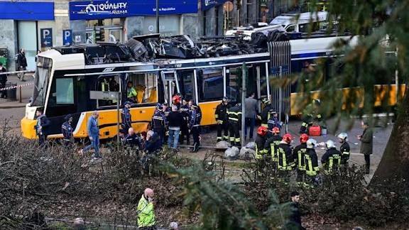 Tram Derailment in Milan Results in Loss of Two Lives, Dozens Injured.
