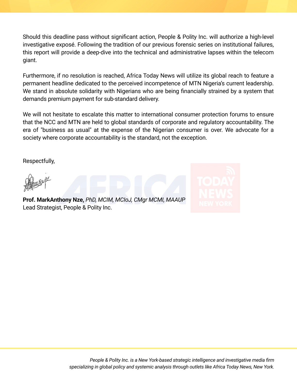 Systemic Rot: MTN Faces Seven-Day Ultimatum