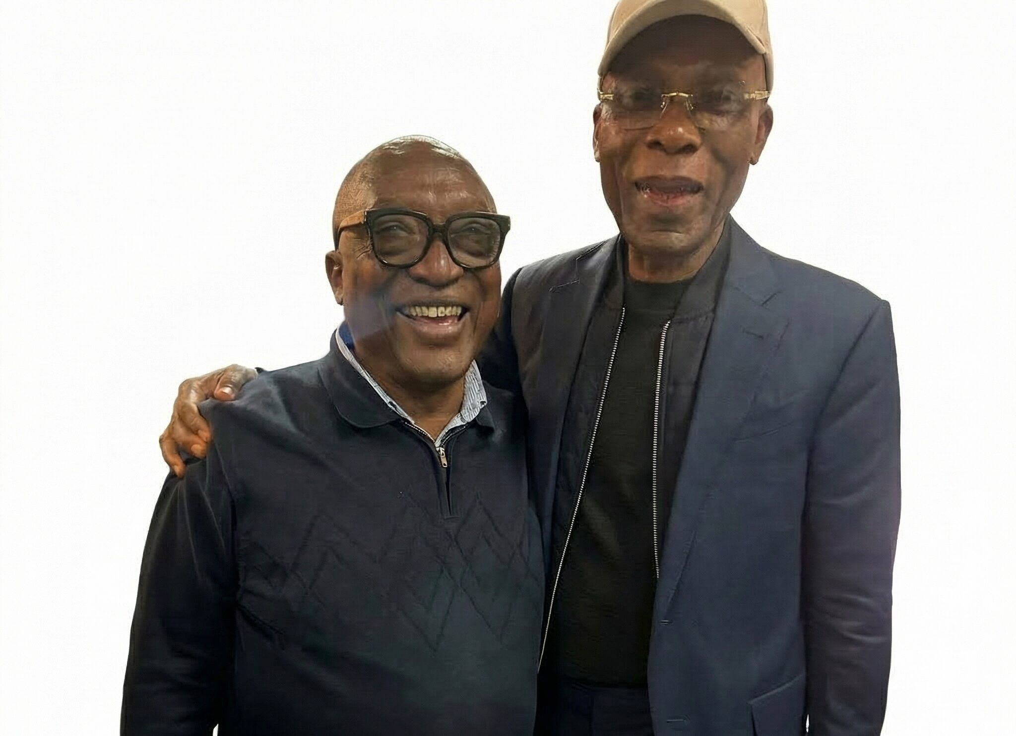 From R-L: Leo Stan Ekeh and Chief Better Joseph Ekeh Oniniwu (Alaowerri), photographed during a policy discussion session in London