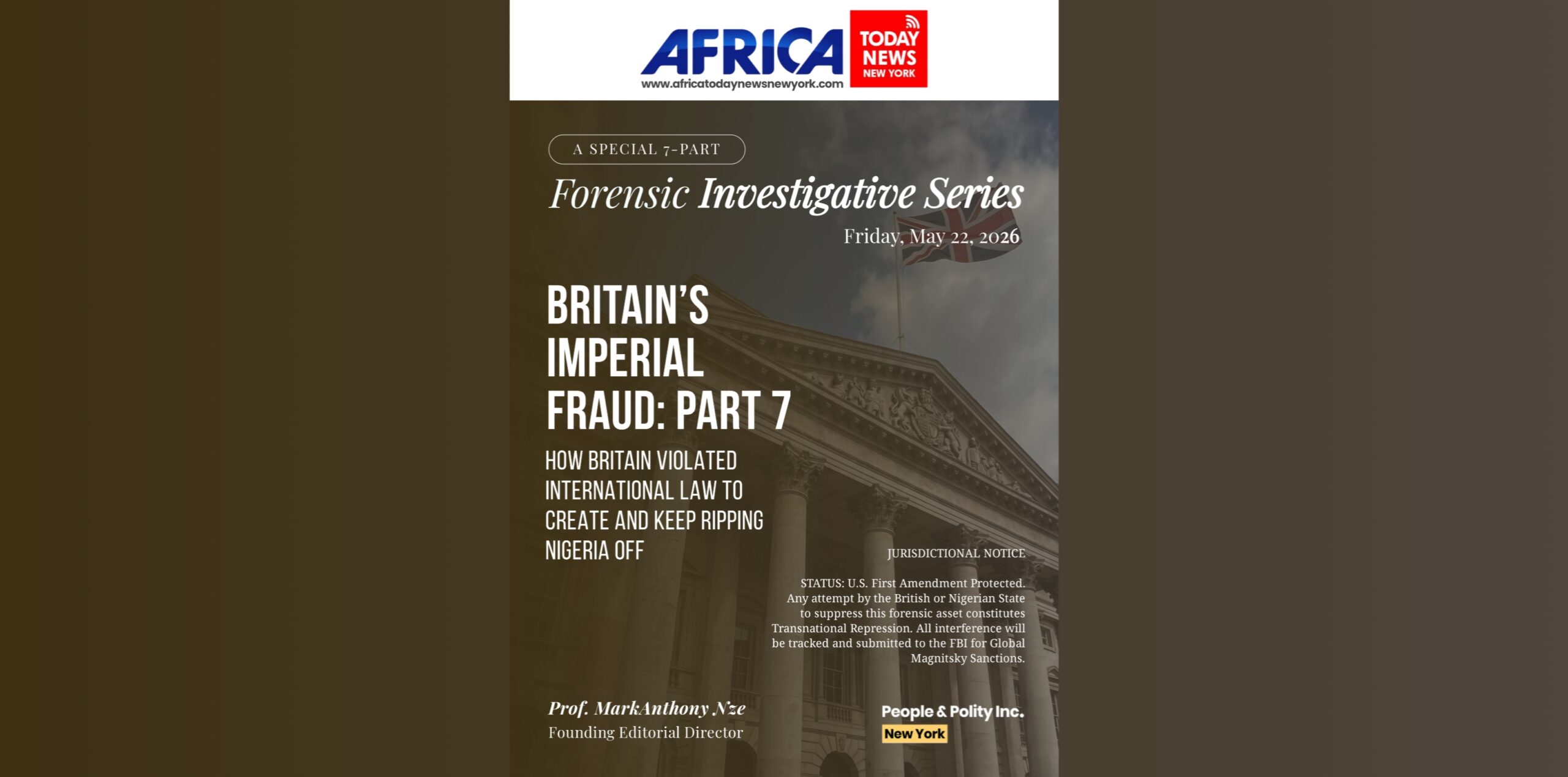 Britain’s Imperial Fraud: Part 7