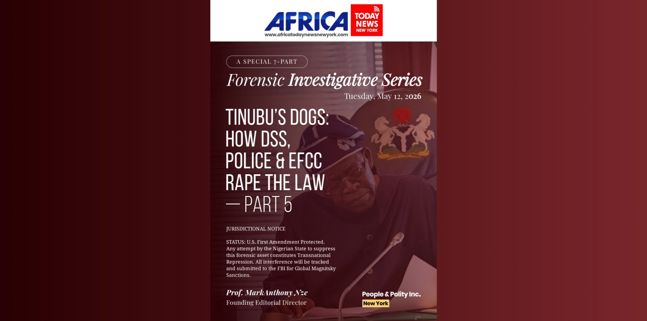 Tinubu’s Dogs How DSS, Police & EFCC Rape The Law—Part 5