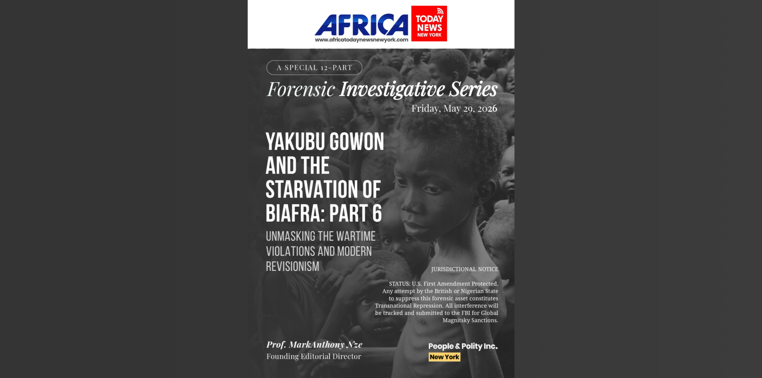 Yakubu Gowon And The Starvation Of Biafra Part 6