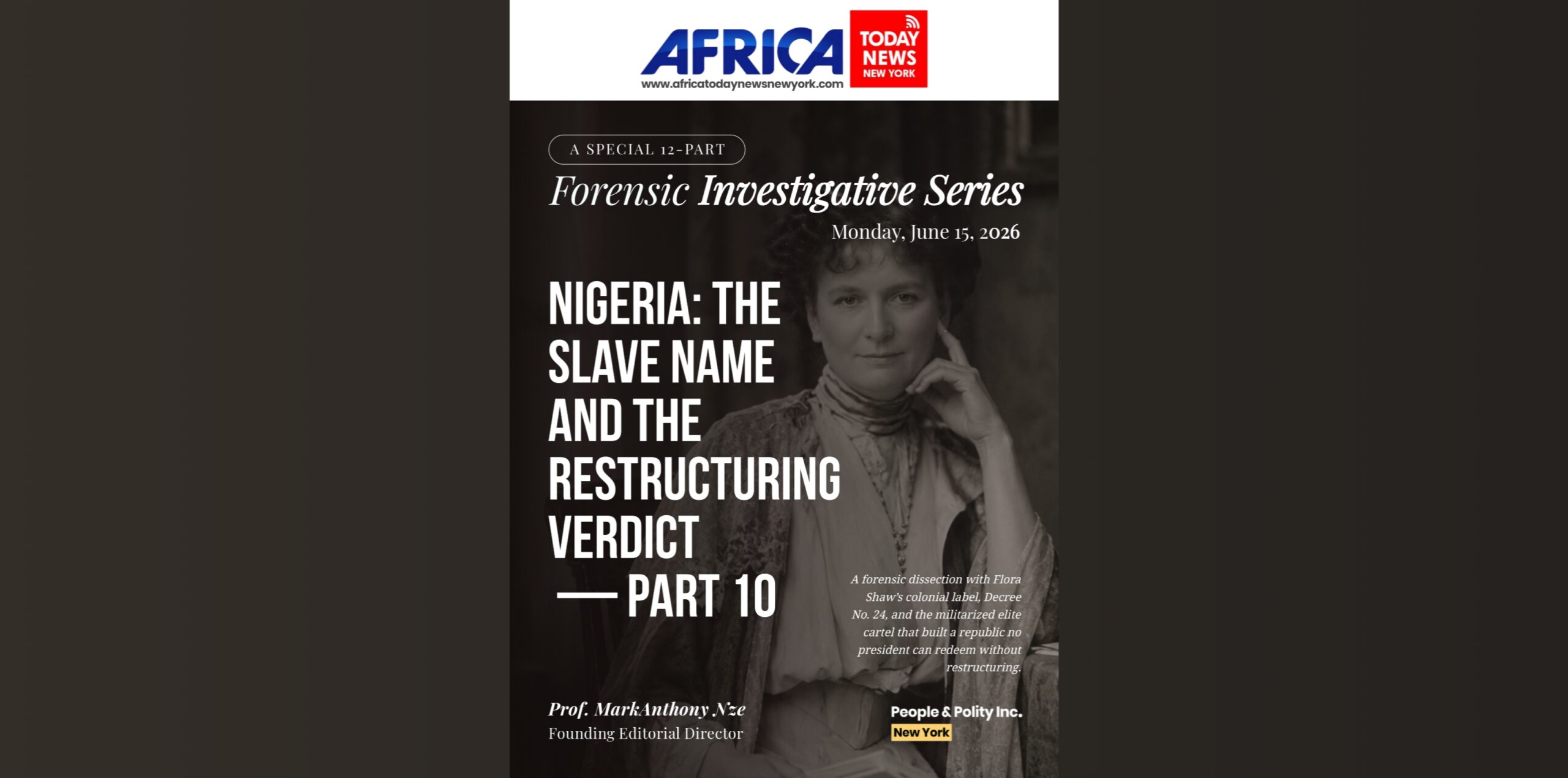 Nigeria: The Slave Name And The Restructuring Verdict — Part 10