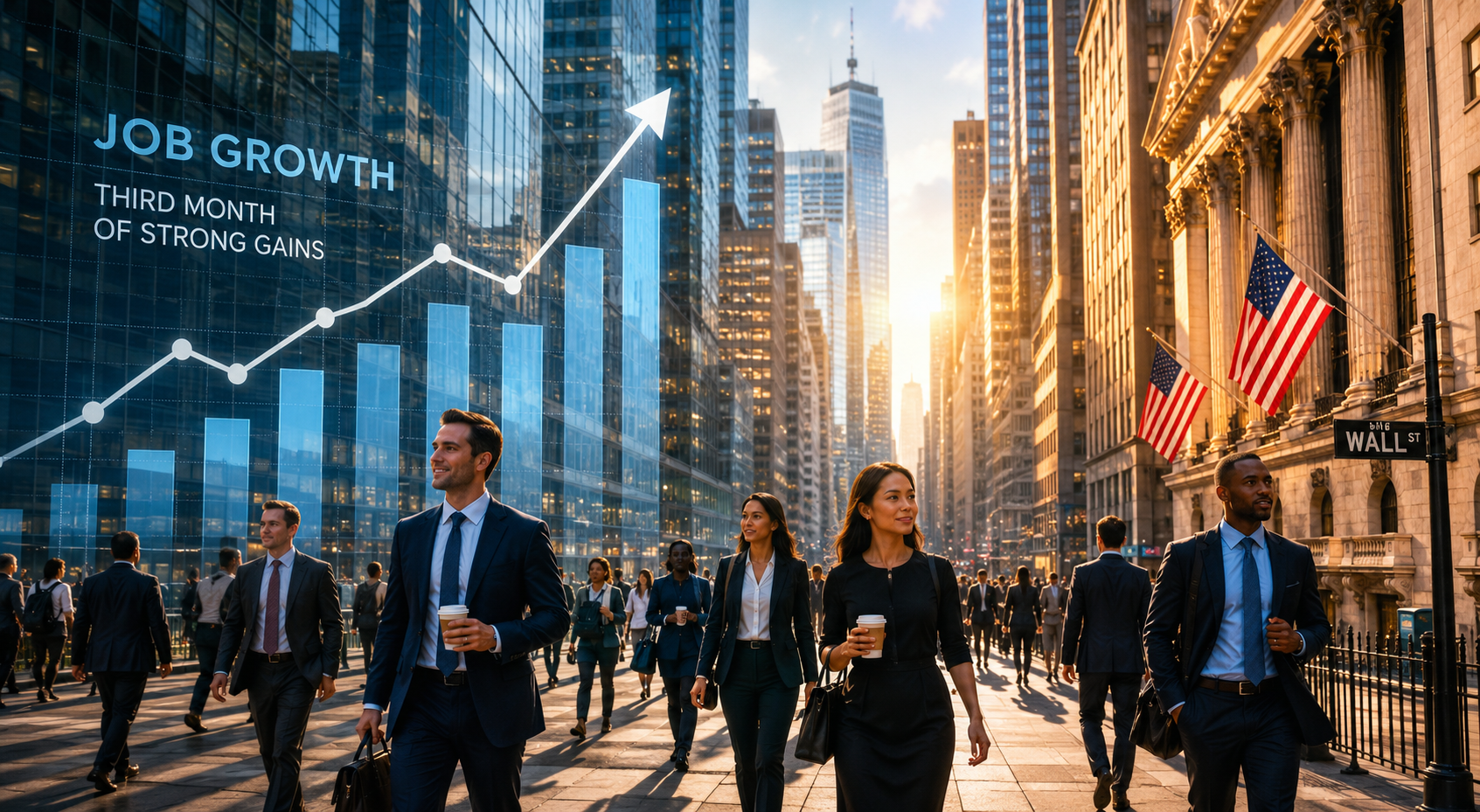 Strong Job Growth For Third Month As US Economy Holds